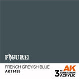 AK Interactive 3Gen Figures Acrylics - French Greyish Blue 17ml - Gap Games