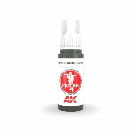 AK Interactive 3Gen Figures Acrylics - Medium Green 17ml - Gap Games