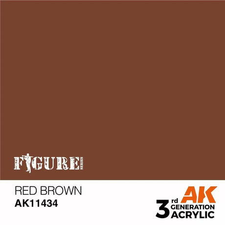 AK Interactive 3Gen Figures Acrylics - Red Brown 17ml - Gap Games