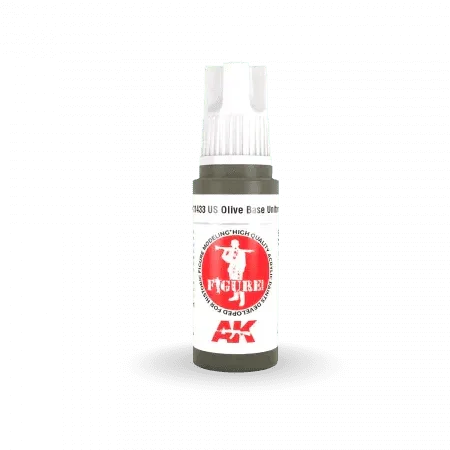 AK Interactive 3Gen Figures Acrylics - US Olive Base Uniform 17ml - Gap Games