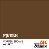 AK Interactive 3Gen Figures Acrylics - Waffen Brown 17ml - Gap Games