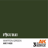 AK Interactive 3Gen Figures Acrylics - Waffen Green 17ml - Gap Games