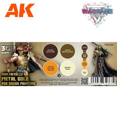 Ak Interactive 3Gen Sets - Non Metallic Metal - Gold - Gap Games