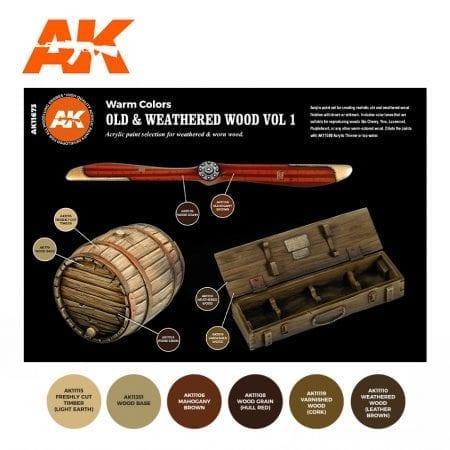 Ak Interactive 3Gen Sets - Old & Weathered Wood Volume 1 - Gap Games