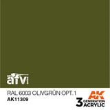 AK Interactive 3rd Gen Acrylic AFV RAL 6003 Olivgrün opt. 1 - Gap Games