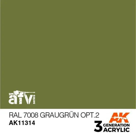 AK Interactive 3rd Gen Acrylic AFV RAL 7008 Graugrün Opt 2 - Gap Games