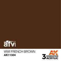 AK Interactive 3rd Gen Acrylic AFV WWI French Brown - Gap Games
