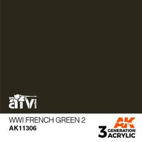 AK Interactive 3rd Gen Acrylic AFV WWI French Green 2 - Gap Games