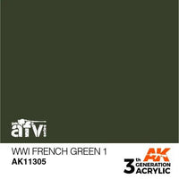 AK Interactive 3rd Gen Acrylic AFV WWI French Green - Gap Games