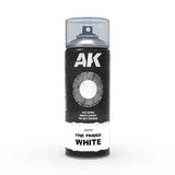 Ak Interactive - Aerosol Spray Primer - Fine Primer White - Spray 400ml (Includes 2 Nozzles) - Gap Games