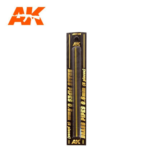 AK Interactive Building Materials - Brass Pipes 0.6mm (5) - Gap Games