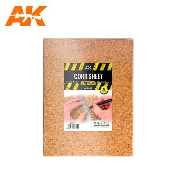 AK Interactive Building Materials - Cork Sheets Coarse Grained 200x290x6mm - Gap Games