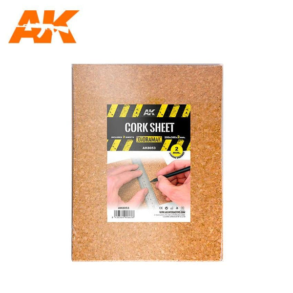 AK Interactive Building Materials - Cork Sheets Coarse Grained 200x300x2mm - Gap Games