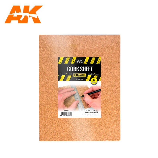 AK Interactive Building Materials - Cork Sheets Fine Grained 200x290x6mm - Gap Games