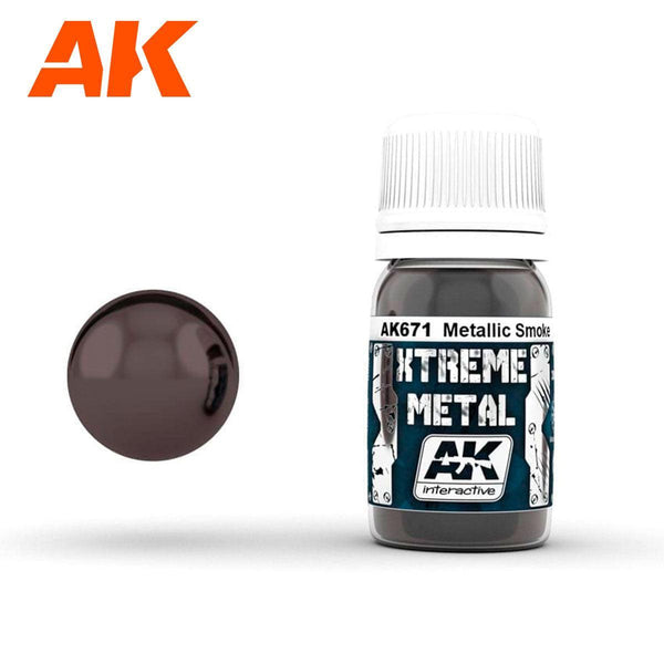 AK Interactive Metallics - Xtreme Metal Smoke Metallic 30ml - Gap Games