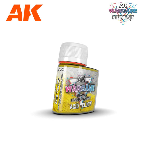 AK Interactive Wargame Enamel Liquid Pigments - Acid Yellow 35 ml - Gap Games