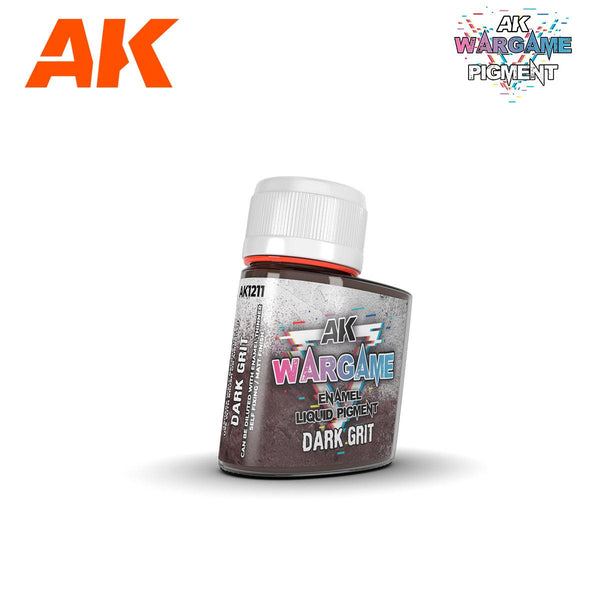AK Interactive Wargame Enamel Liquid Pigments - Dark Grit 35 ml - Gap Games