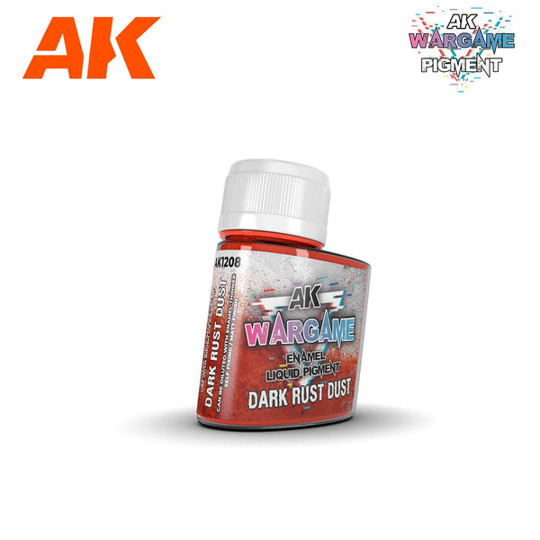 AK Interactive Wargame Enamel Liquid Pigments - Dark Rust Dust 35 ml - Gap Games