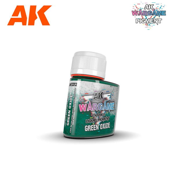 AK Interactive Wargame Enamel Liquid Pigments - Green Oxide 35 ml - Gap Games