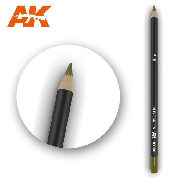 AK Interactive Weathering Pencils - Olive Green - Gap Games