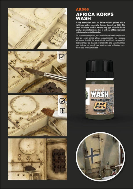 AK Interactive Weathering Products - Africa Korps Wash - Gap Games