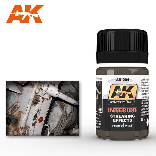AK Interactive Weathering Products - Interior Streaking Grime - Gap Games