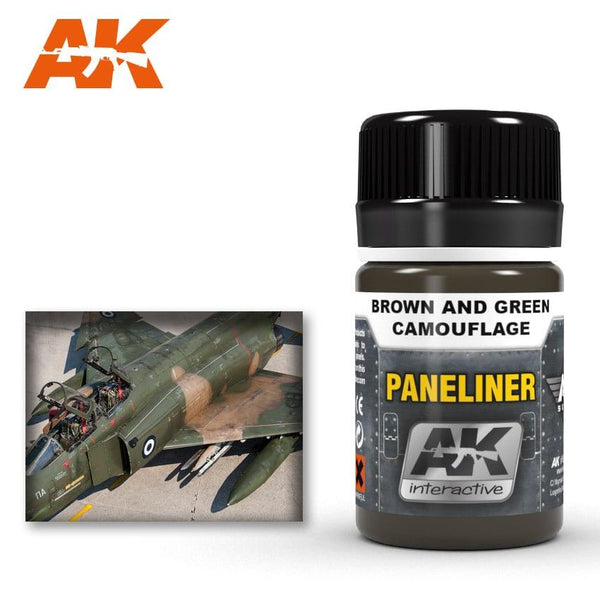 AK Interactive Weathering Products - Paneliner for Brown and Green Camouflage - Gap Games