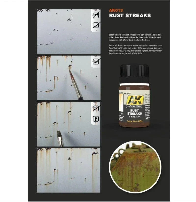 AK Interactive Weathering Products - Rust Streaks - Gap Games