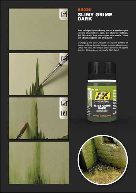 AK Interactive Weathering Products - Slimy Grime Dark - Gap Games
