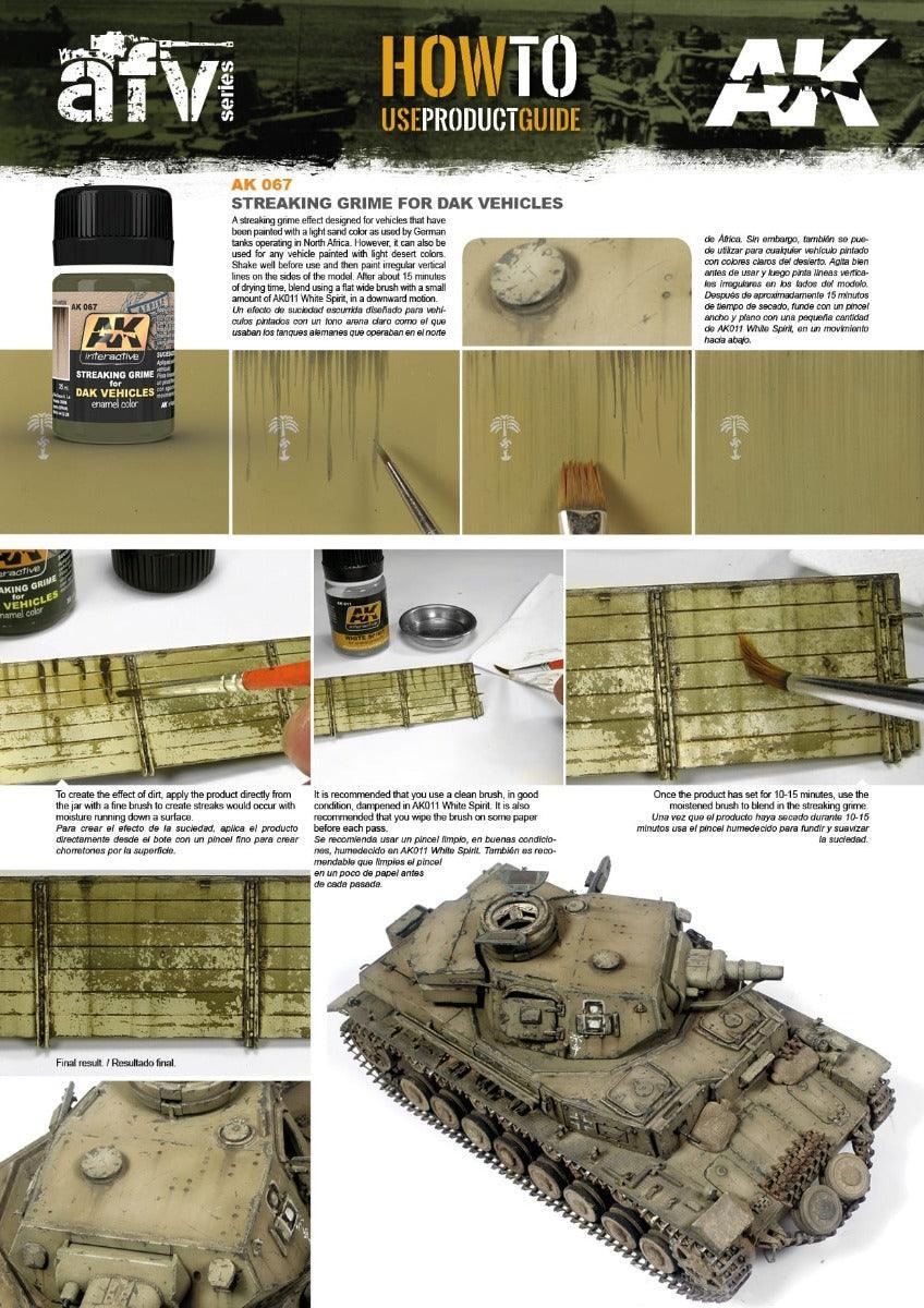 AK Interactive - Weathering Products - Streaking Grime for Afrika Korps Vehicles 35ml - Gap Games
