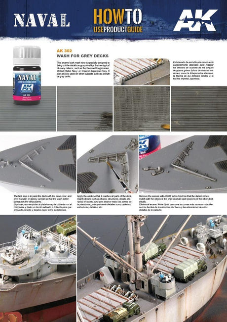 AK Interactive - Weathering Products - Wash for Grey Decks 35ml - Gap Games