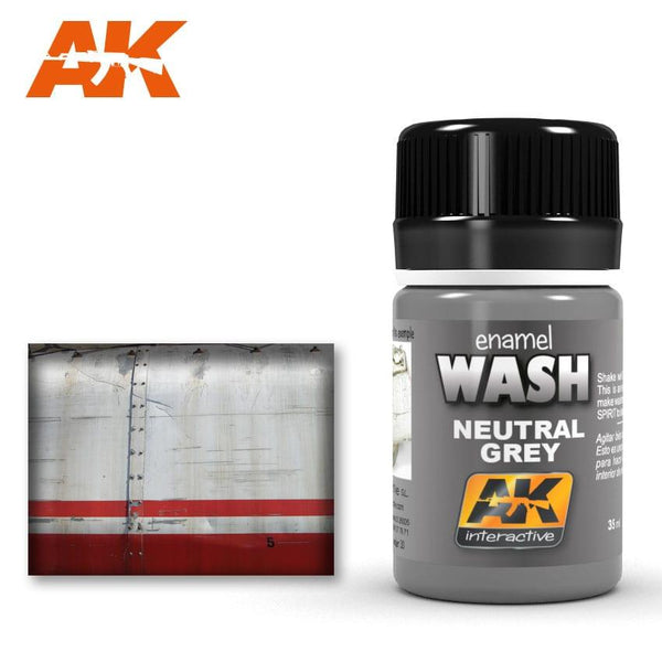 AK Interactive Weathering Products - Wash Neutral Dark Grey - Gap Games
