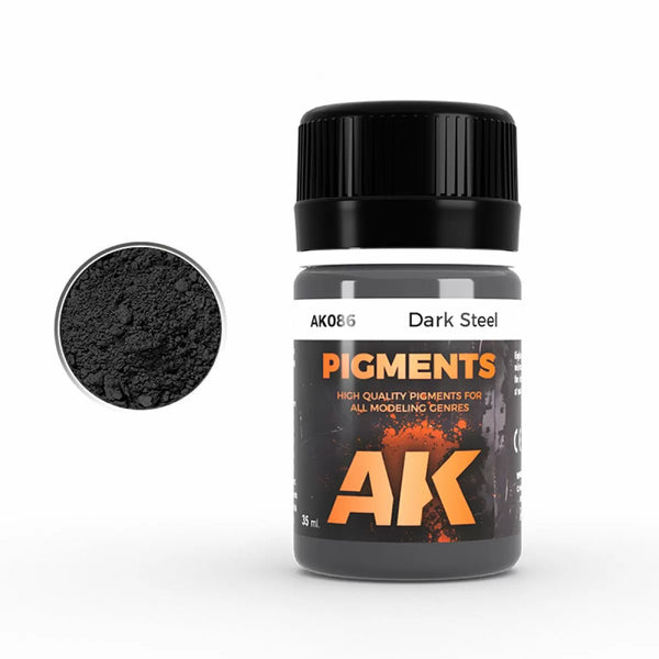 AK Interactive - Pigments - Dark Steel 35ml