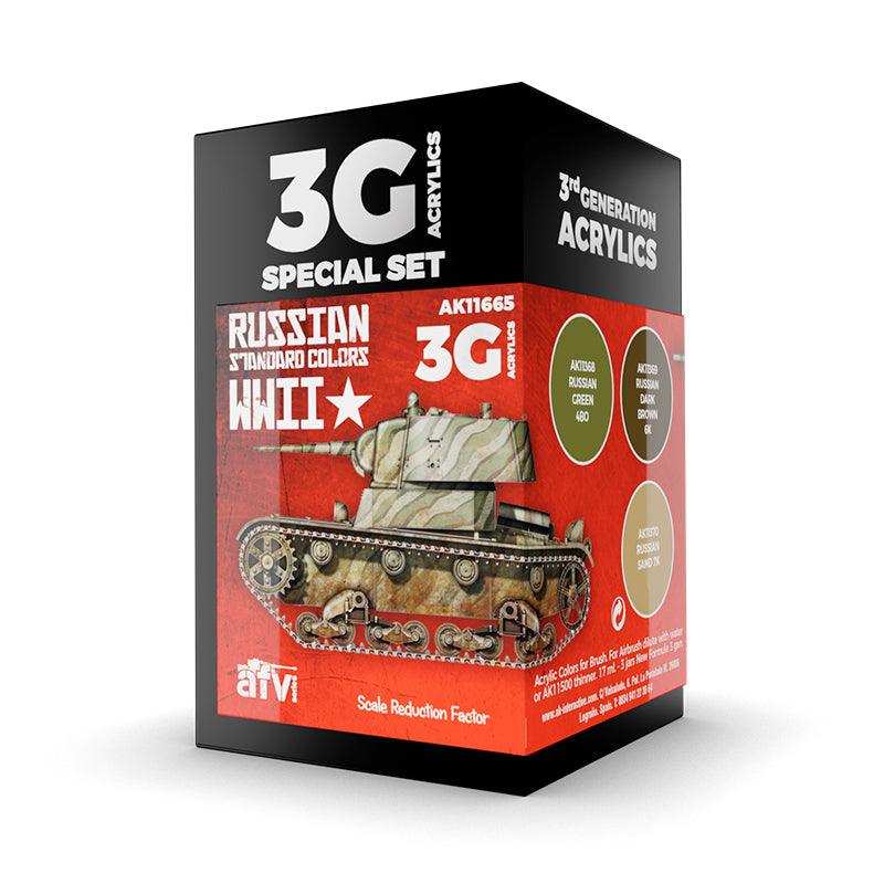 Ak Interactive - 3 Gen Acrylics - Russian Standard WW2 Combo