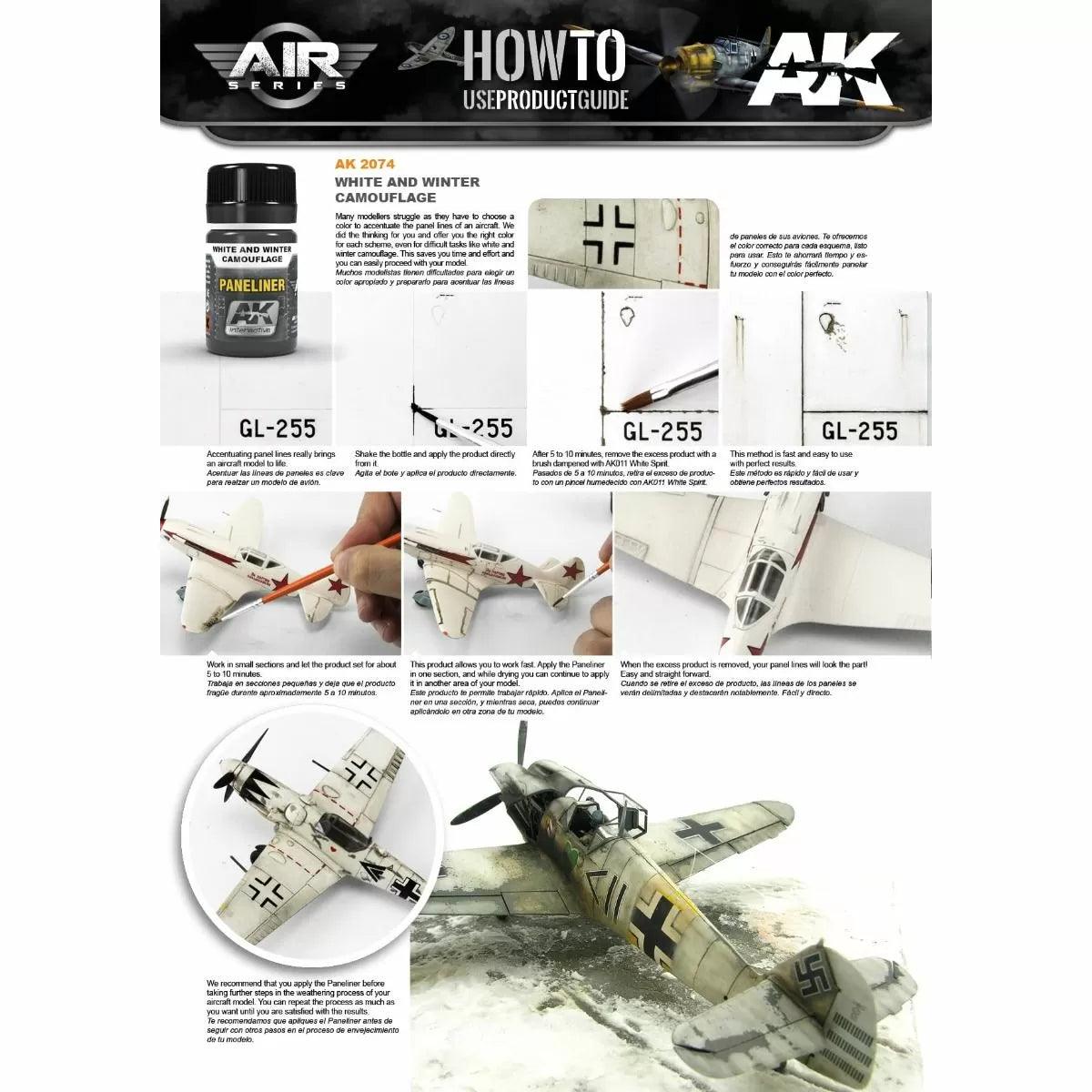 AK Interactive - Weathering Products - Paneliner for White and Winter Camouflage 35ml