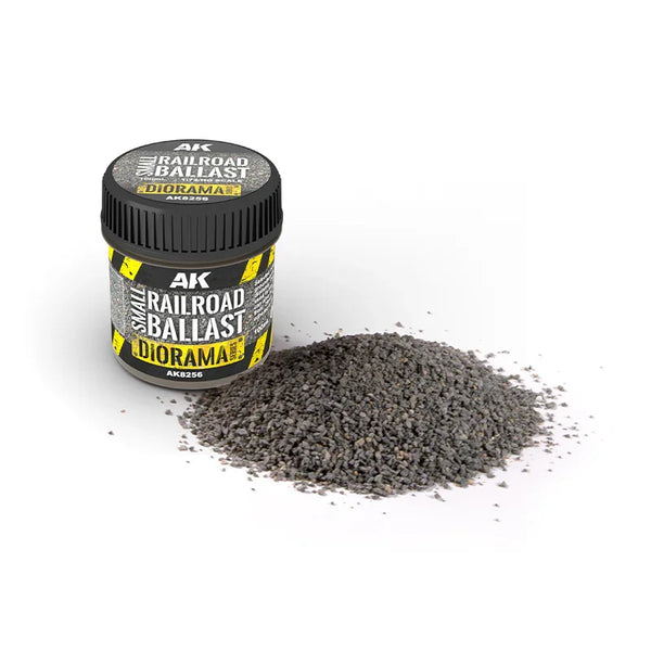 AK Interactive - Dioramas - Terrains - Small Railroad Ballast - Big Grey Rocks 1/35