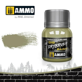 Ammo by MIG A.MIG-0606 Drybrush Medium Green - Gap Games