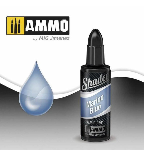 Ammo by MIG A.MIG-0861 Shader Marine Blue 10ml - Gap Games