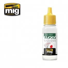Ammo by MIG Accessories Glossy Lucky Varnish 17ml - Gap Games