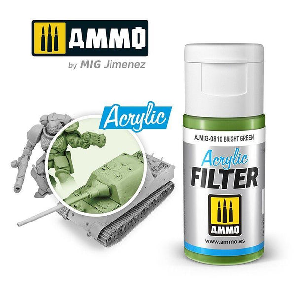 Ammo by MIG Acrylic Filter Bright Green - Gap Games
