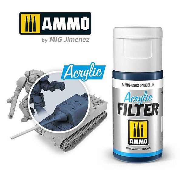 Ammo by MIG Acrylic Filter Dark Blue - Gap Games