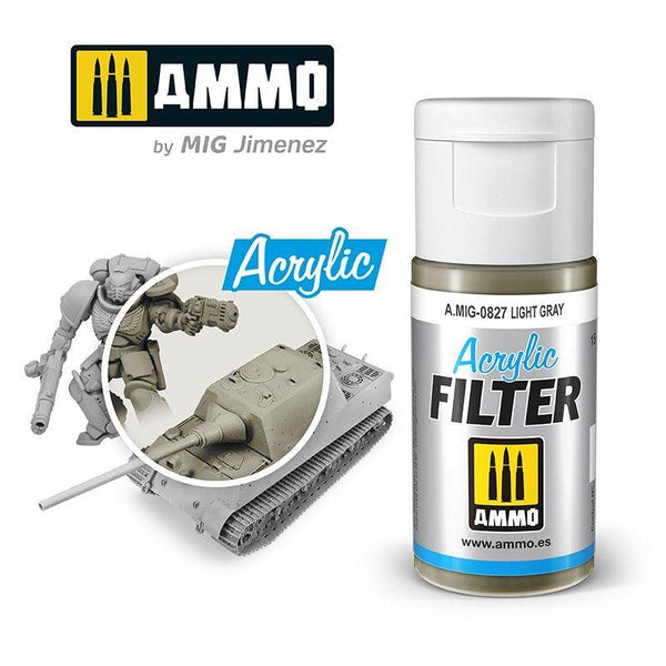 Ammo by MIG Acrylic Filter Light Grey - Gap Games