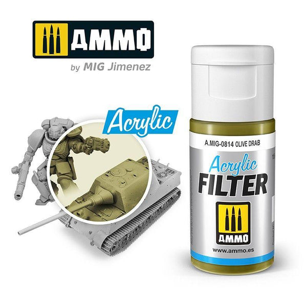 Ammo by MIG Acrylic Filter Olive Drab - Gap Games