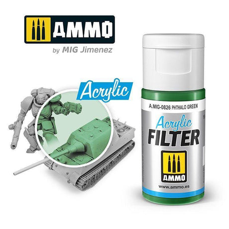 Ammo by MIG Acrylic Filter Phthalo Green - Gap Games