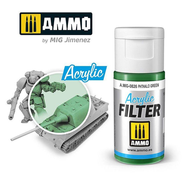 Ammo by MIG Acrylic Filter Phthalo Green - Gap Games