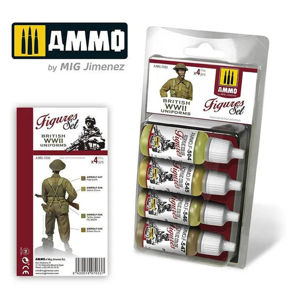 Ammo by MIG Ammo Paint, British Uniforms Wwii. Figures Set - Gap Games