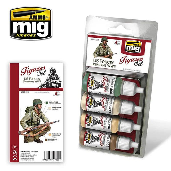 Ammo by MIG Ammo Paint, Us Forces Uniforms Wwii Set - Gap Games