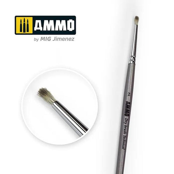 Ammo by MIG Brushes Drybrush Technical Brush 2 - Gap Games