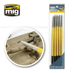 Ammo by MIG Brushes Rubber Brush Set - Gap Games