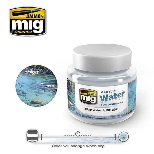 Ammo by MIG Dioramas Clear Water 250ml - Gap Games